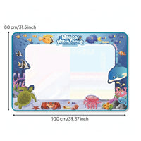 Mess-Messless Water Drawing Mat Reusable Water Doodle Mat Educational Toy Portable for Toddlers