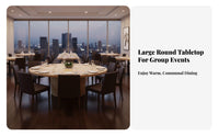 Large Round Dining Table Thickened Top Fir Wood Dining Table Heavy Duty Solid Wood Tabletop for Event Planners, Homeowners, Hotel, Cafes, Living Room