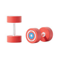 Textured Grip TPU Dumbbells Single-Piece Formed Steel-Core Dumbbells Red Exterior Exercise Dumbbell Emblem-styleStyle Ends