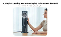 Desktop Water Cooling Fan Cools & Humidifies Portable Misting Fan Quiet USB Desk Chiller for Office, Bedroom, Dorm Room