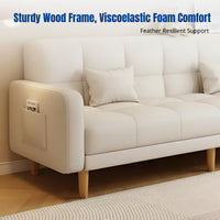 Sofa Bed, Modern Minimalist, Foldable Couch for Small Living Room, Multi-Functional Sleeper, Rental Apartment Furniture