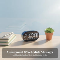 Multi-Functional Wireless Alarm Speaker Bluetooth Connectivity Digital timepiece high-volume Volume Smart Gadget Deep Bass for Students, profound Sleepers, Office Workers, Bedroom, Dorm Room, Nightstand, Desk