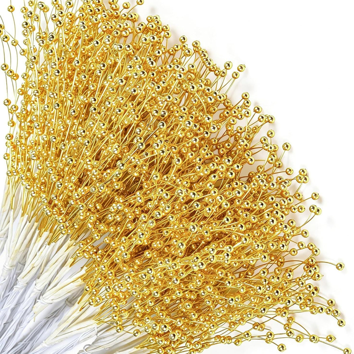 50 Pieces Bead Sprig 24 Cm Pearl Floral Pick DIY Decoration Beaded Stem Spray