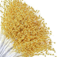50 Pieces Bead Sprig 24 Cm Pearl Floral Pick DIY Decoration Beaded Stem Spray