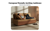 Foldable Fold-extendable Loveseat Bed 2-in-1 Design Sleeper Sofa Retro Retro Aesthetic transformable Couch Space-Saving for Apartment Dwellers, Students, homeowners, Living Room, Small areas, Lounge Area, Home Office