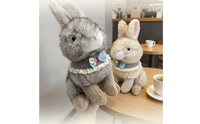 Bunny Doll with Collar Soft Stuffy Doll Stuffed Bunny Adorable Plushie Comfy for Children, Bedroom, Nursery