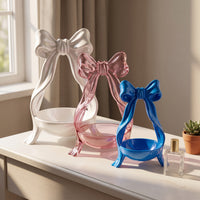 Bowknot Jewelry Display Stand for Necklaces, Rings, and Earrings - Desktop Organizer for Dressing Table