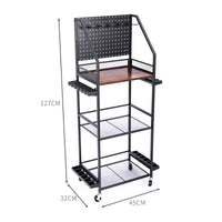 Fishing Rod Rack with Freestanding Pegboard Fishing Rod Storage Cart Portable for Anglers, Garage