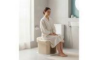 Freestanding Toilet Chair with U-Shaped Seat Easy-to-Clean Molded Bathroom Stool Sturdy Commode Portable for Seniors