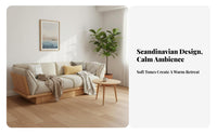 3-Seater Sofa Minimalist Design 3-Seater Fabric Settee Latex padding cushioning Couch for Apartment Dwellers, Small Families, Bedroom