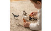 9 Pieces Miniature Cat Figurine Collectible Cat Figurine Compact Toy for Shelf Styling, Craft Scenes, Model Collections
