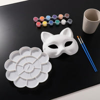 Paintable Paper Pulp Mask DIY Costume Accessory Lightweight for Halloween, Kids
