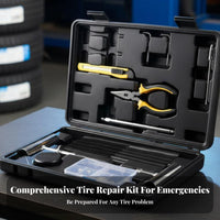 68 Pieces Portable Car and Motorcycle Tire Repair Tools Easy to Use 68 Piece Tire Plug Kit Professional Quality for DIYers, Travel