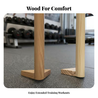 Wooden Balance Bar Sturdy Wood Floor Balance Bar Fitness Equipment Sleek Finish Stretching Prop Minimalist Design