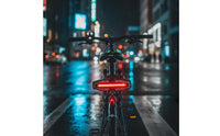 Bright Bike Tail Light with Wireless Control Led Rear Light with Turn Signals Smart Bike Turn Indicator Compact for Night Riding, Road Cycling