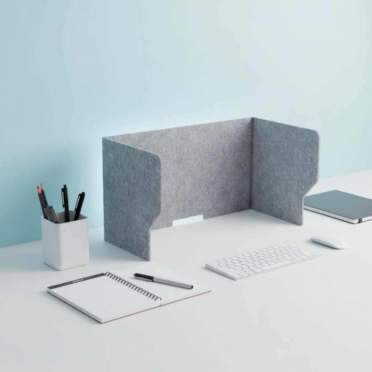 Acoustic Desk Panel Light Blocking Freestanding Desk Divider Sound Absorbing Foldable Privacy Screen for Students, Classroom, Library