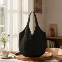 Slouchy Knitted Tote Bag Bohemian Summer Tote Bag Roomy Spacious for Women