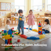 Develops Coordination Kids Balance Beam Obstacle Course Combinable Design Balancing Beams and Stepping Stones Indoor Outdoor Use Kids Balance Beam Set Endless Configurations for Preschoolers, Toddlers, Kindergarten, Daycare, Playroom