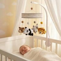 Soft Yarn Crocheted Creature Crib Mobile Neutral and Bright Colors Hanging Soft-Textured Creature Mobile for Babies