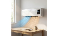 1800W Electric Heater Fan Rectangular Housing Wall Mounted Heater Front Grille Home Heating for Bathroom, Bedroom