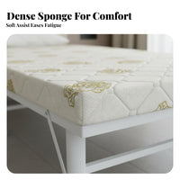 Foldable Design Folding bed with Mattress Space-Saving Portable Guest Bed Easy Assembly Temporary Bedding Sturdy Frame for Students, Office Workers, Hotel, Dormitory, Small Apartment, Dorm Room