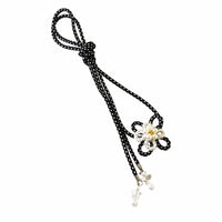 Authentic Obi Cord with Flower Ornament Elegant Kimono Waist Cord Lightweight Kimono Obi Belt Versatile for Festivals