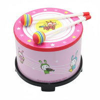 Early Education Cartoon Floor Drum Includes 2 Mallets Music Education Approach Method Instrument Crisp Sound Educational Toy Sturdy for Kindergarten, Preschool