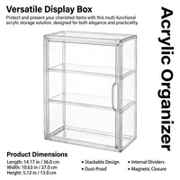 Display Cabinets with Clear Flip Lid, Shelf for Home Organization, Cases for Collectibles and Golf Ball Case