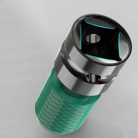 Diamond Grip Telescopic Wrench Adapter Metal Electric Wrench Adapter Green Sleeve Power Tool Accessory Black Body