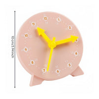 Develops Early Math Skills 3-Hand Learning Clock Easy to Read Student Teaching Clock Sturdy Analog Time Learning Tool Color-Coded for Homeschooling