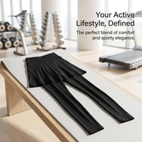 Butt Lifting Leggings with High Waist Control and Fleece Lining, Skirted for Running and Gym Workouts, Slimming Pants