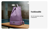 Wet Dry Gym Bag Water-Resistant Material Large Capa Metropolis Swimming Bag Shoe Compartment Backpack Multiple Pockets Travel