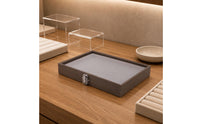 Wood-Grain Jewelry Display Box Metal Clasp Jewelry Storage Box