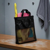 Draining Swim Mesh Bag Ventilated Swim Gear Bag Zippered Handheld for Swimming