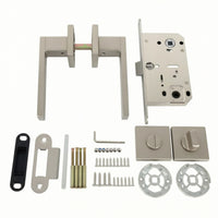 Door Lock Set Square Split Handle Lock Set Interior Hardware for Washroom