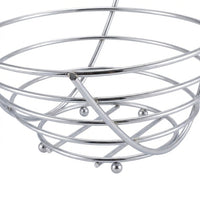 Fruit Bowl with Banana Hanger for Kitchen Countertop, Metal Wire Basket with Perforated Design for Air Circulation