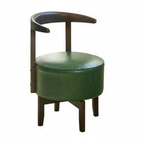 360-Degree Rotation rotate Wooden Stool Light Luxury Design Upholstered Low Stool durable Wood Seat Household Furniture Multi-Functional for Homeowners, Interior Decorators, Living Room, Bedroom, Entryway, Kitchen