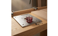 CNC-Finished Manual Router Lift Aluminum Alloy Woodworking Router Lift Base Alignment Slots Power Tool Accessory Precision Adjustment