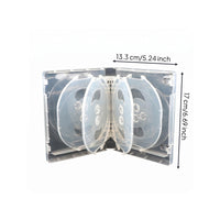 Translucent 10-Disc Storage Case Hard Plastic High-Definition Disc Case Hinged Spine Two Tray