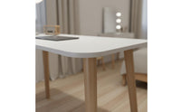 Adjustable Brightness Makeup Vanity with Lighted Mirror Press Control Modern Dressing Table Easy to Clean Small Vanity Desk for Women, Teens, Apartment