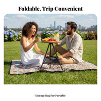 Foldable Tripod Table Foldable Design Foldable Camp Stand Lightweight Camping Gear for Picnickers, Backpackers, Picnic, Backpacking, Backyard