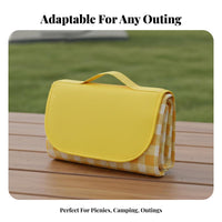Waterproof Foldable Picnic Blanket Moisture-Proof Portable Mat Thick Padded Ground Cover Lightweight for Families, Couples, Picnics, Camping, Parks, Beach Trips