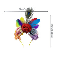 Festive Design Carnival Feather Headdress Handmade Carnival Headband Lightweight for Women, Performers, Festivals, Halloween