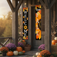 Thanksgiving Sunflower Maple Leaf Porch Banner Door Decoration