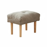Soft Cushion Upholstered Footstool Multi-Purpose Footrest Multifunctional Ottoman Anti-Slip Pads for Office Workers, Apartment Dwellers, Under Desk, Living Room, Bedroom, Entryway