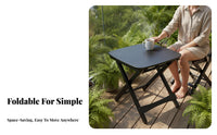space-saving Foldable outdoor dining Table Minimalist design Portable Furniture Lightweight Outdoor Gear Multi-Purpose for outdoor diningkers, Families, Apartment Dwellers, Camping, Balcony, Backyard, Beach