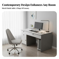 Light Luxury design Single-Drawer Study Desk Modern Design Writing Table Multifunctional Computer Station Minimalist Aesthetic for Students, Adults, Home Workers, Bedroom, Dorm Room