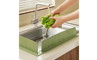 Protects Countertops Kitchen Sink Splash Guard Easy to Clean Silicone Water Splash Guard Non-Slip Base Countertop Water Barrier Strong Suction for Bathroom
