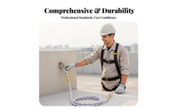 Heavy-Duty Fall Protection Connection Rope Long-Lasting Double Hook Safety Lanyard Wear-Resistant for Construction Workers, Technicians