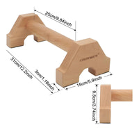 Stable Support Wood Pushup Handles Sturdy Wooden Push-up Grips Long-Lasting Wooden Parallettes Non-Slip Base for Home Gym, Gymnastics Training